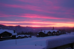 Flot solnedgang
