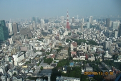 Tokyo fra vores hotelværelse