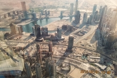 Udsigten fra 123 etage i resturanten i Burj Khalifa
